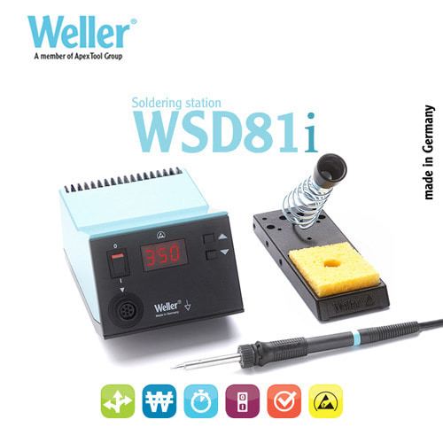 80W 디지털 온도조절납땜인두기/WSD81i/무연 Weller 인두기